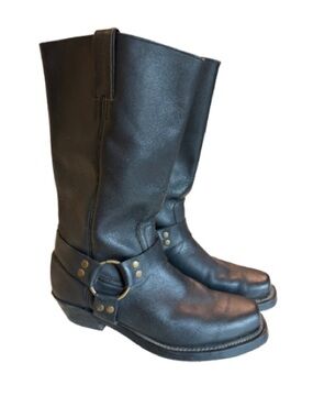 Boulet Black Leather Harness Boots | 6.5